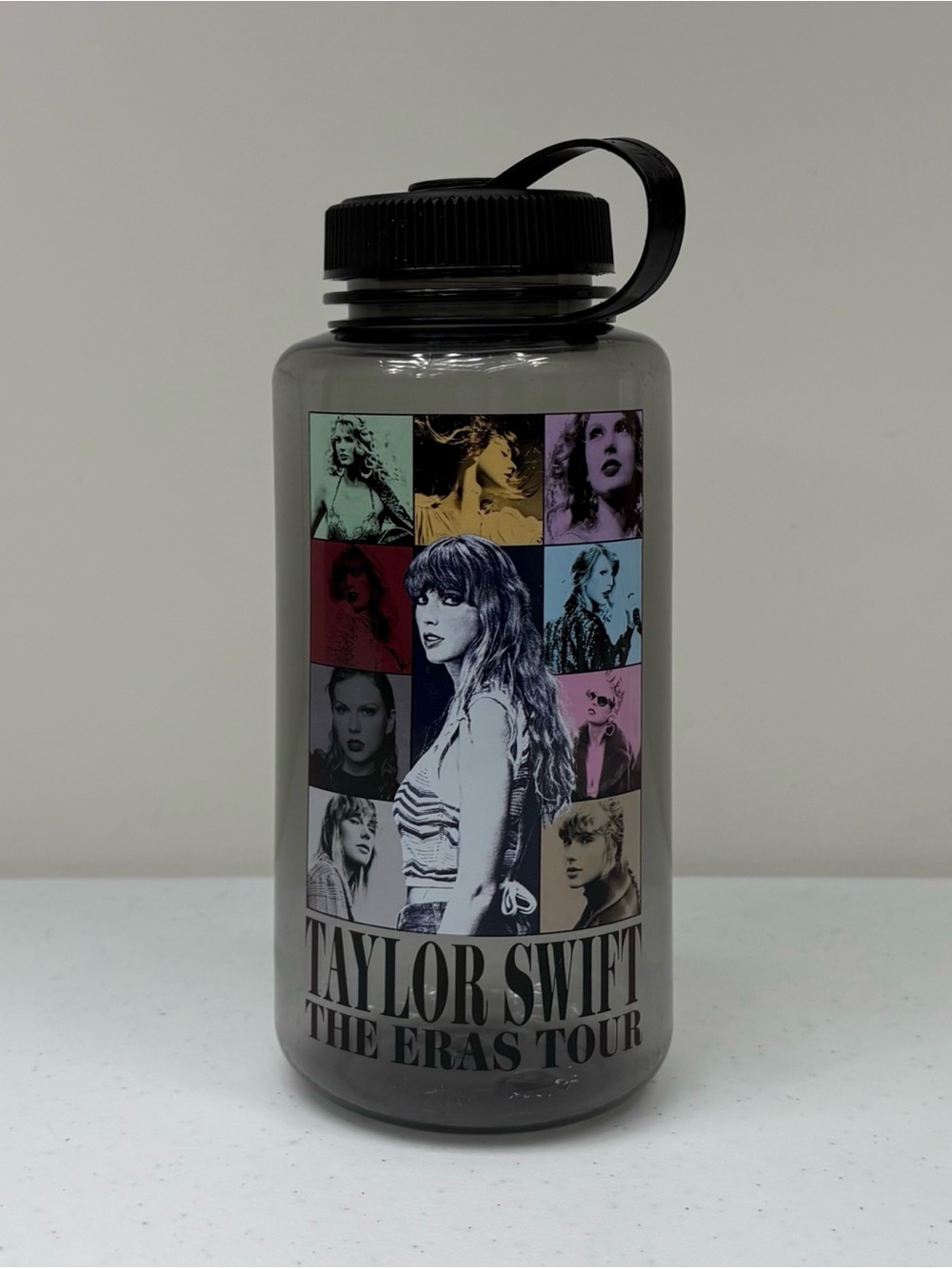 Taylor Swift "The Eras Tour" Official Concert Merch Black Screw Lid Water Bottle